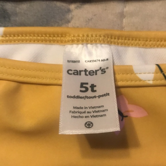 Floral Yellow 2-Piece Rashguard Set - Picture 5 of 7